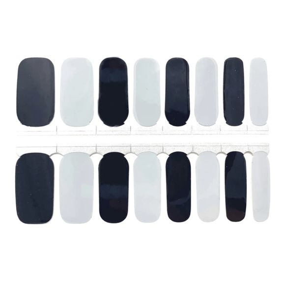 5 for $15 Nail Wraps - Black & Gray - Picture 1 of 6